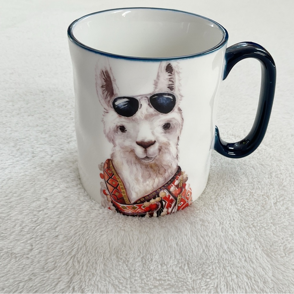 Signature Housewares Hipster Llama Mug Coffee Tea Cup Novelty Stoneware